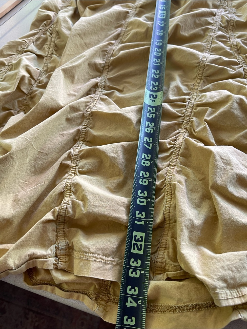 XCVI Gored Mustard Ruched Maxi Skirt - Picture 3 of 4